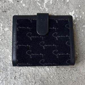 Givenchy blue velvet French kiss closure wallet